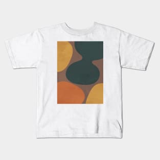 Nordic Earth Tones - Abstract Shapes 1 Kids T-Shirt